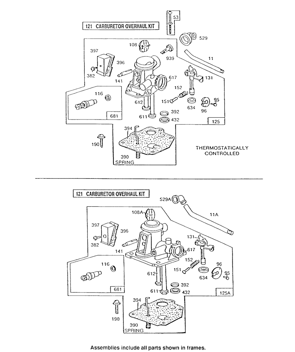 Pulsa Prm And Pulsa Jet Carbs. Diagram and Parts List for 92987-3268-01  Briggs and Stratton Engine